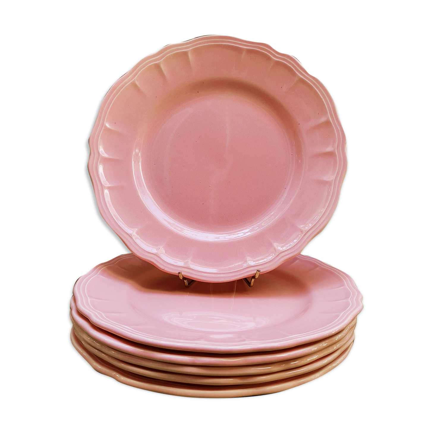6 Salins plates in Provençal style earthenware