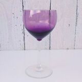 Lot ten vintage colored wine glasses