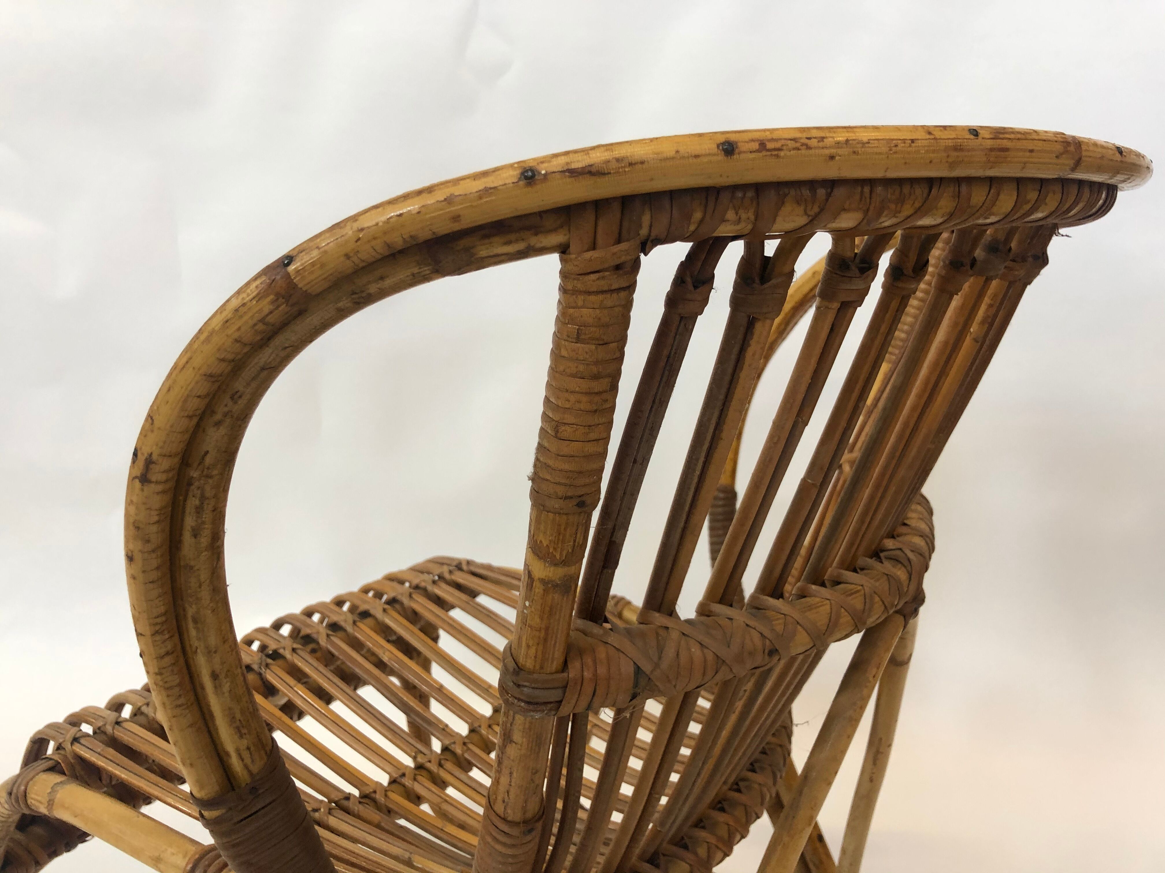 Van Rohe Noordwolde rattan chair, 1960