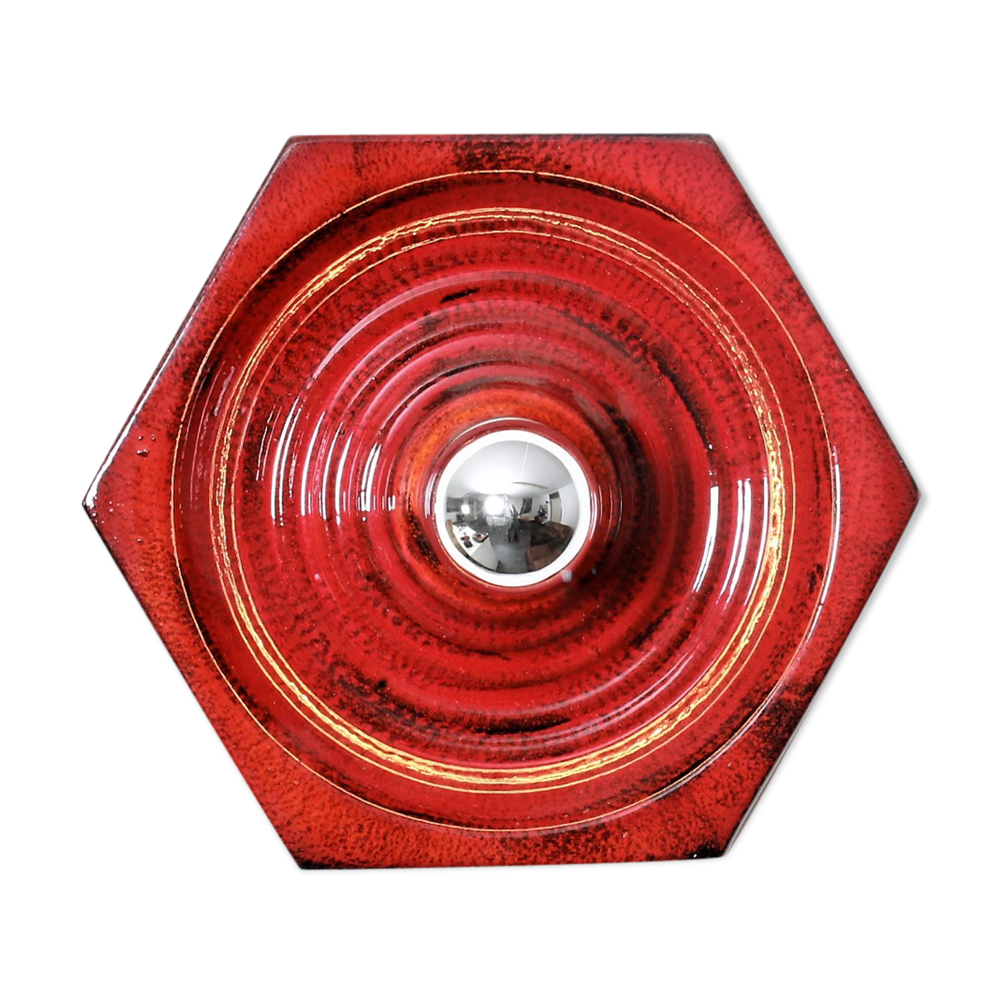 Wall sconce by Hustadt in shiny red
