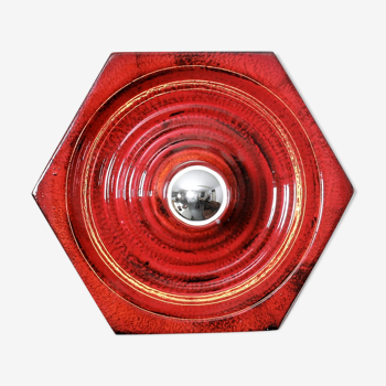 Wall sconce by Hustadt in shiny red