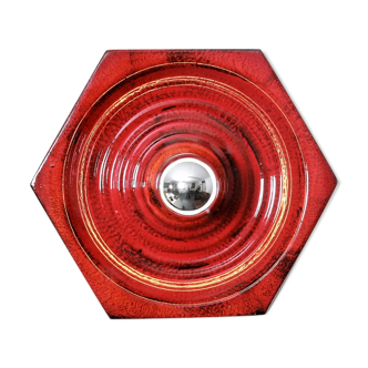 Wall sconce by Hustadt in shiny red