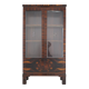 1930s art deco palisander and glass cabinet , czechoslovakia