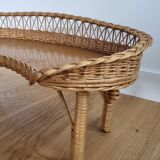 Plateau rotin vintage