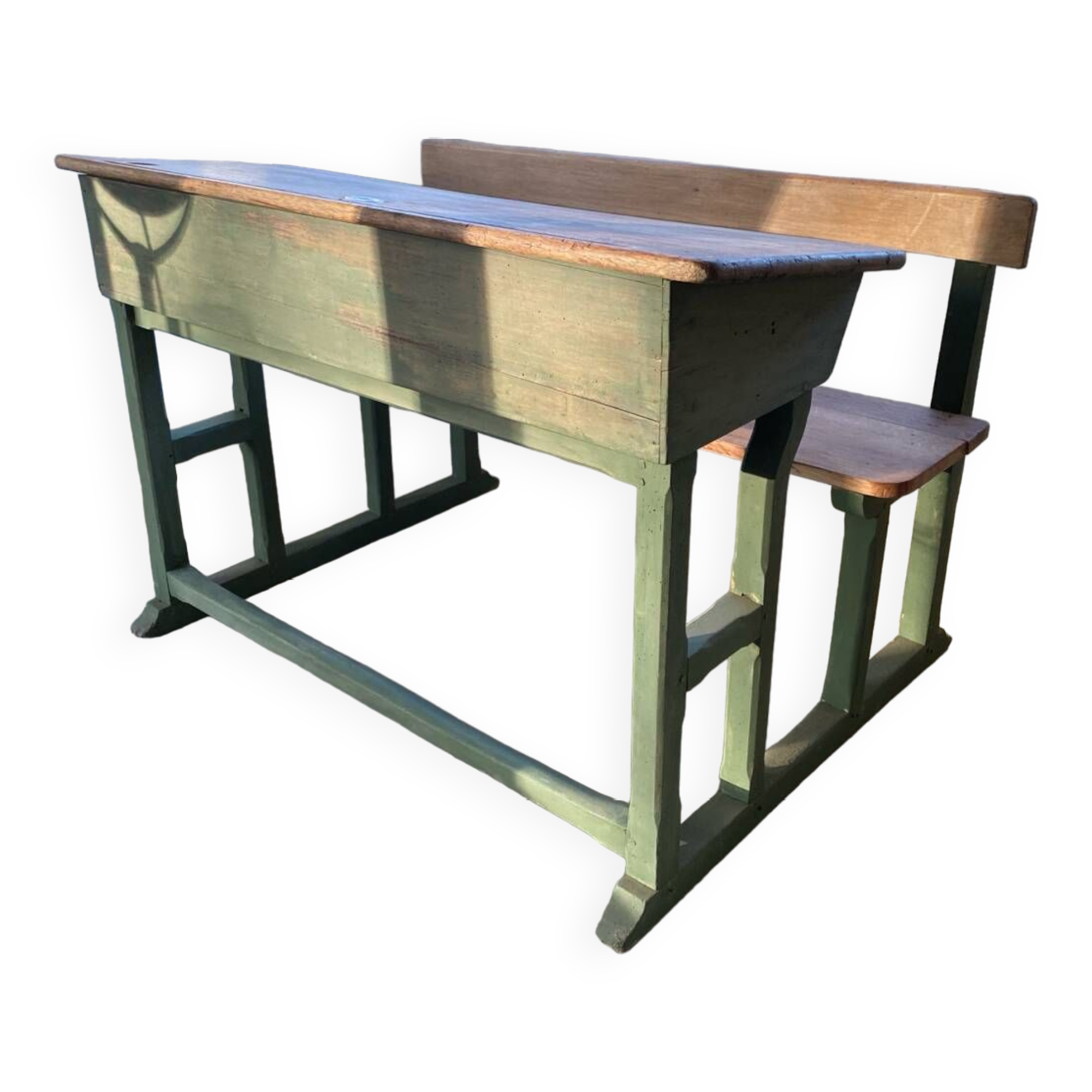 Old school desk 2 places 1950s