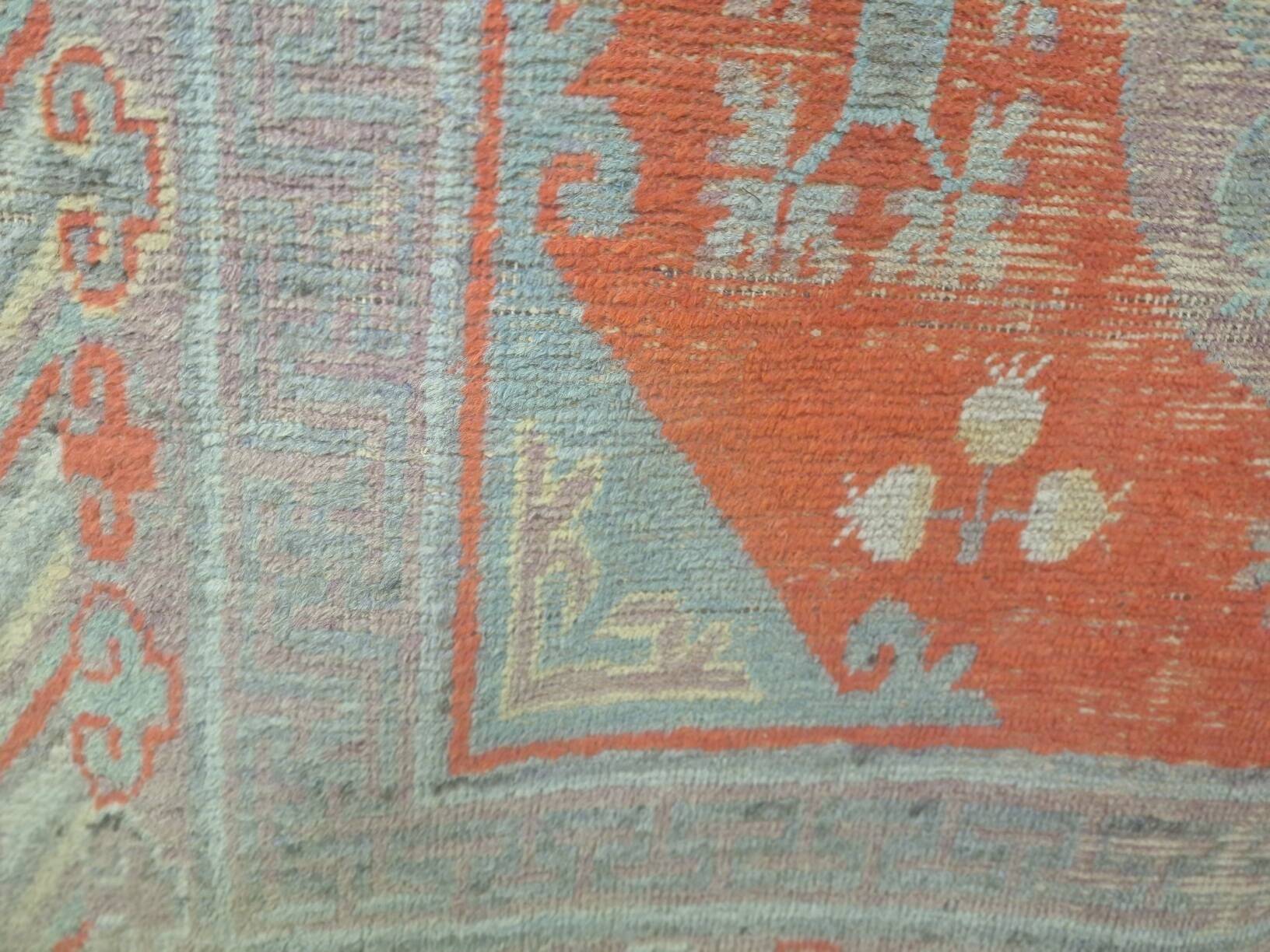 Antique Khotan rug Uyghur East Turkestan 1910
