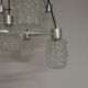 1970s glass and chrome chandelier