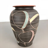 Abstract ceramic pottery vase by Sawa Franz Schwaderlapp, Germany, 1950s