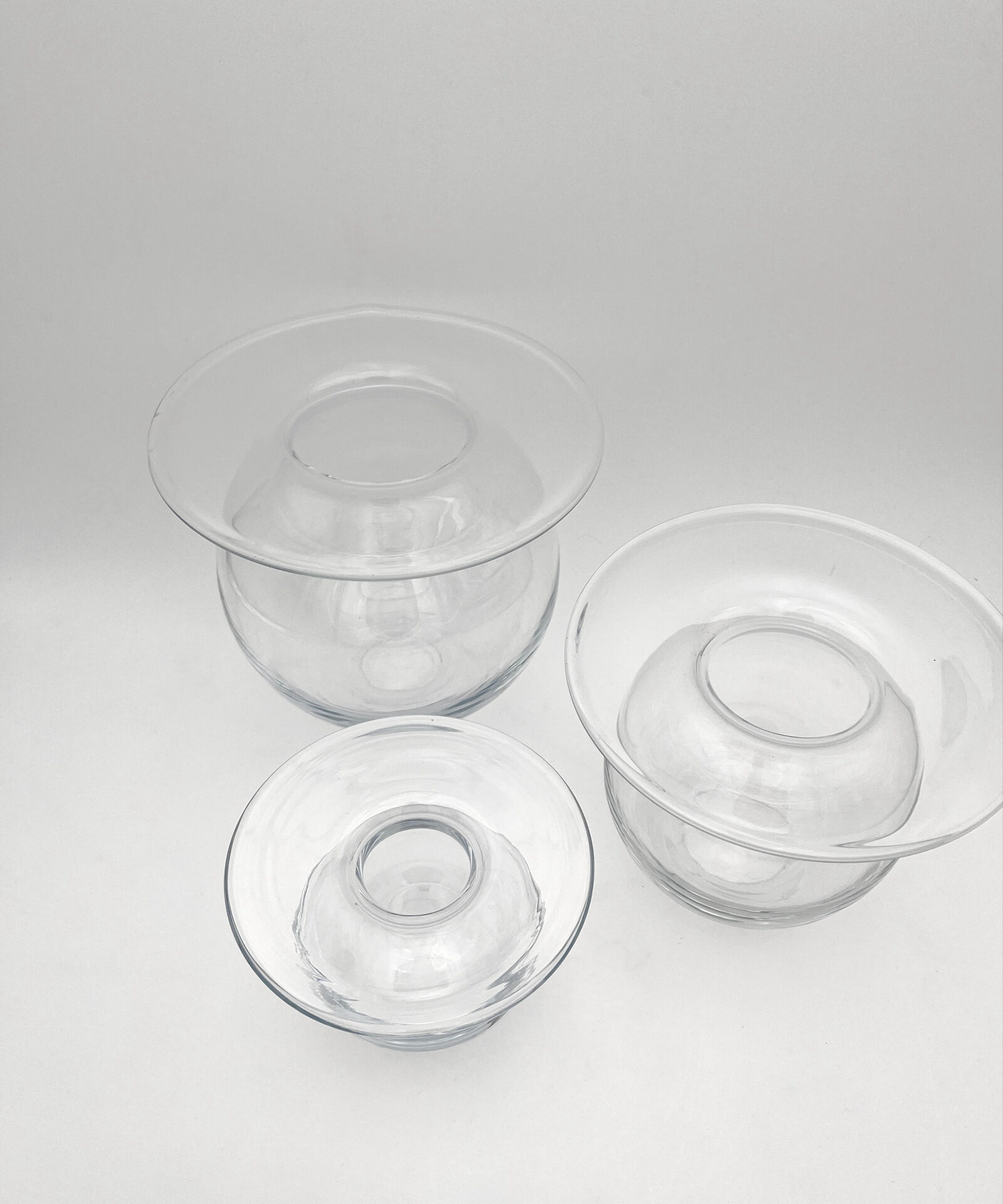Rare Trio Vases "Saturnus" Nanny Still Riihimäen Lasi 1960