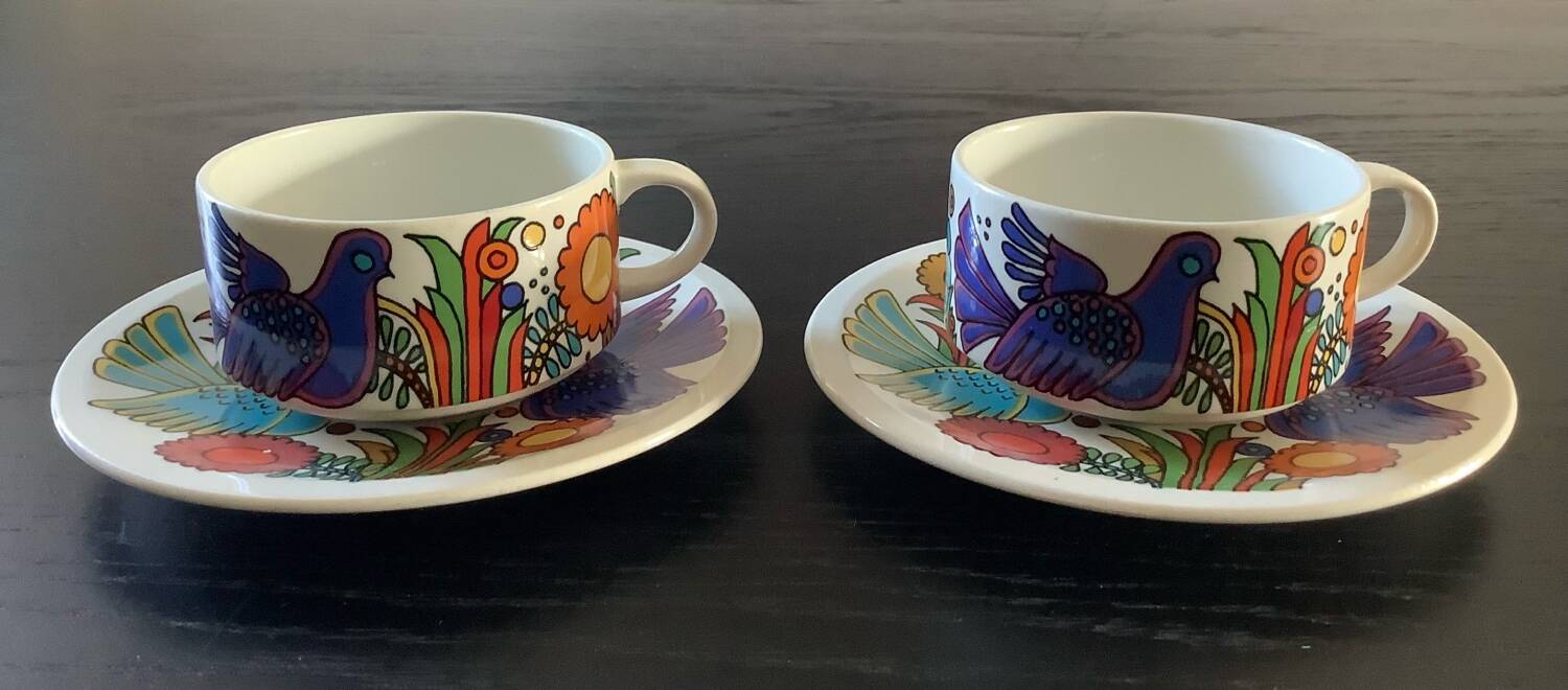 Pair of Acapulco coffee cups by Villeroy & Boch