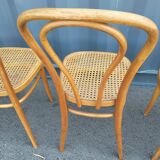 6 chaises cannées ancien bistrot vintage