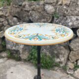 Table in enamelled lava stone and cast iron, Italy