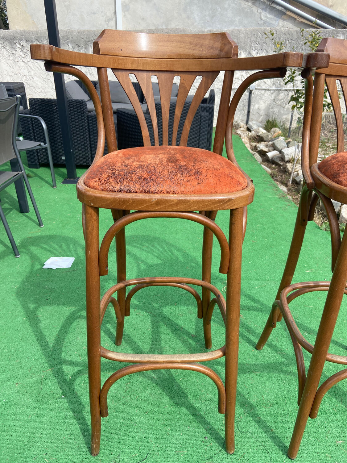 Wooden bar stools