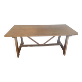 Grande table de ferme ancienne en bois massif – esprit campagne / monastère