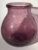 Bubble mouth blown glass vase Biot style height 22cm