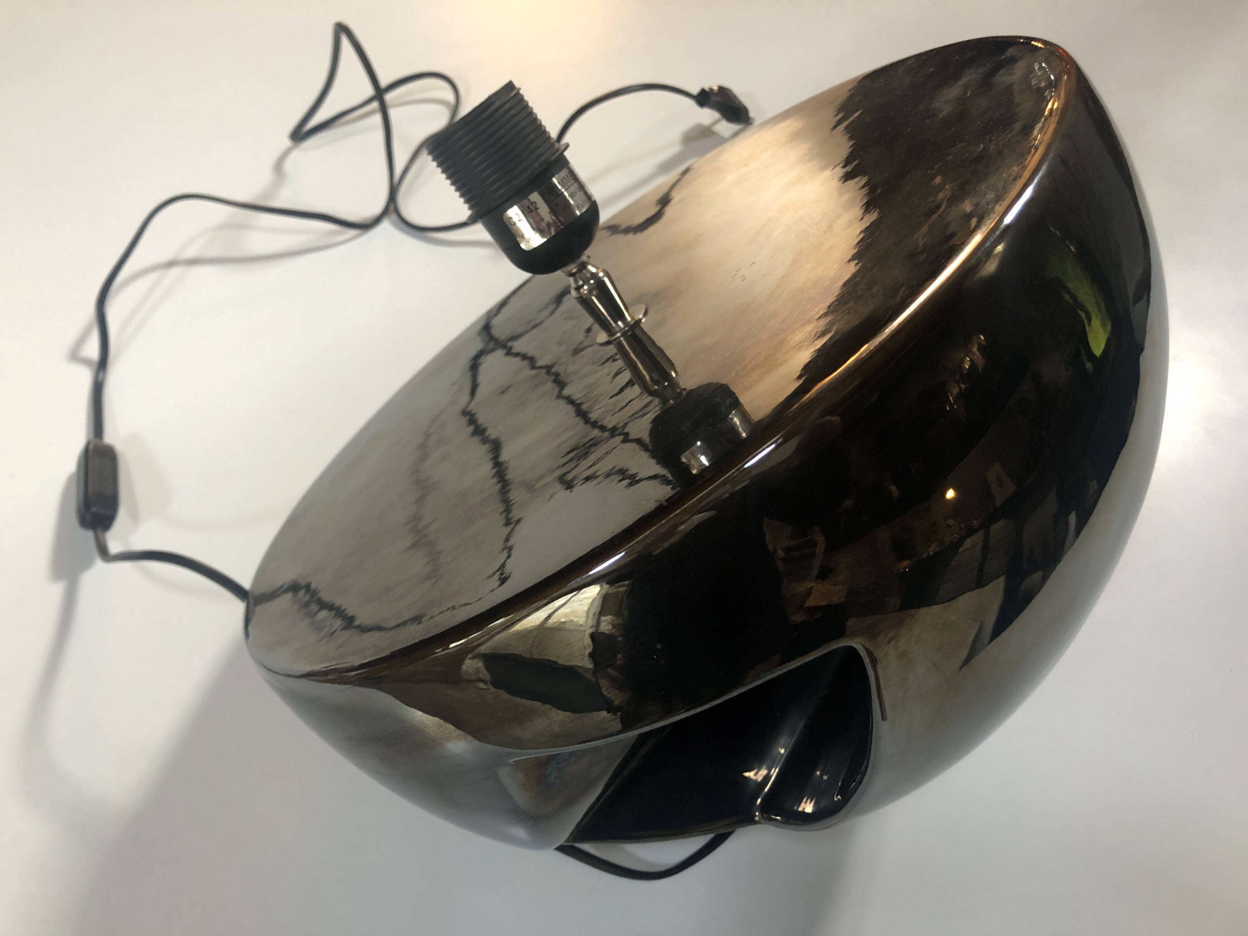 Large Vintage Lamp • Glazed Earthenware • Louis Drimmer • Space Age • 1960