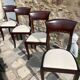 Lot de 4 chaises KIPAS acajou