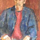Portrait painting of the man with the moustache
