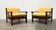 Vintage brutalist lounge chair set, 1960s