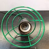 Hanging old design green metal cerclage vintage 70s