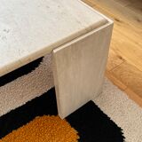 Travertine coffee table