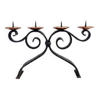Large iron candlestick with 4 lights