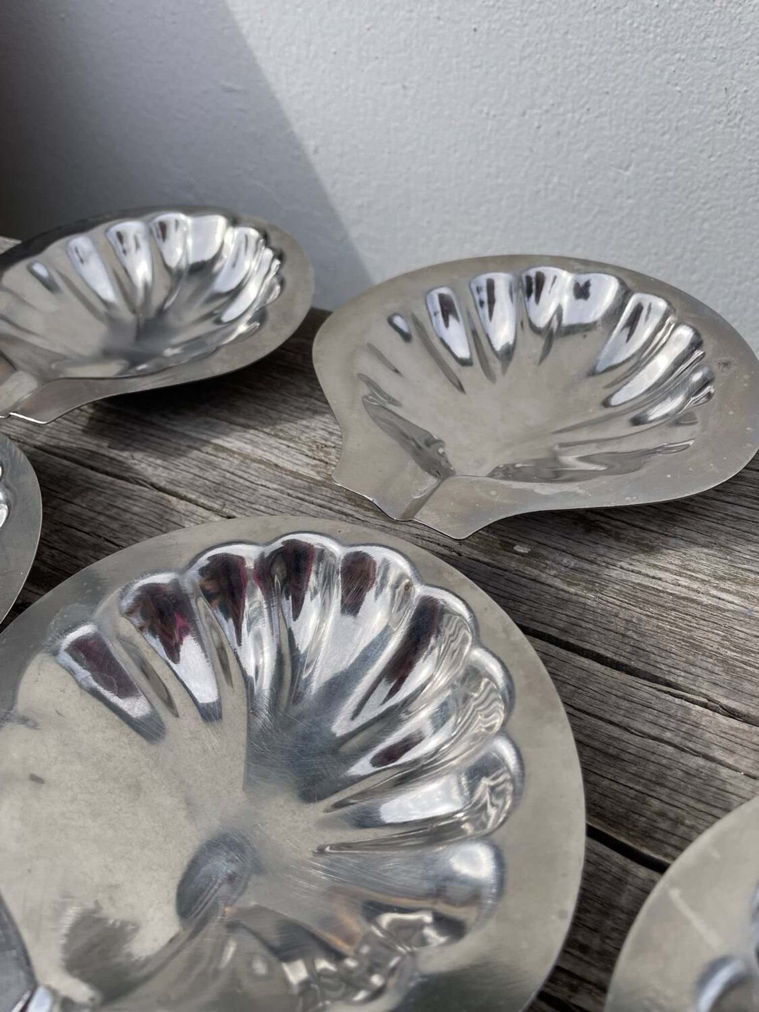 8 coupelles coquillage en inox
