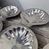 8 coupelles coquillage en inox