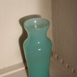 Turquoise blue opaline vase