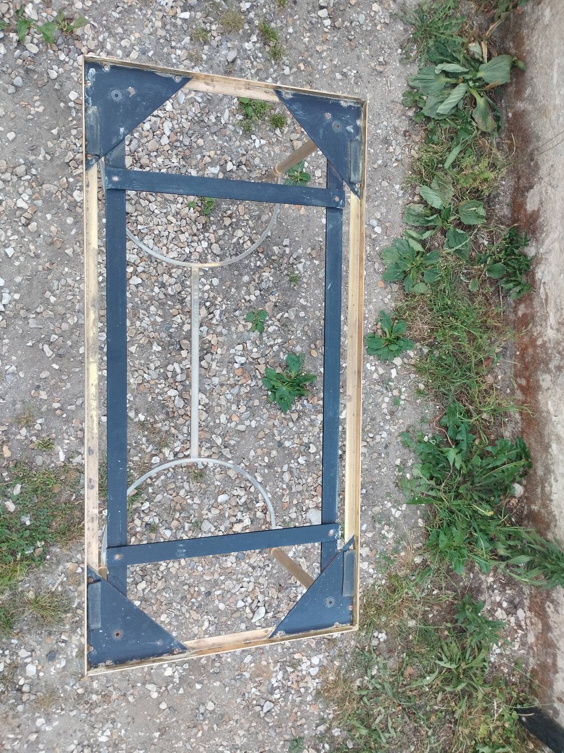 Antique vintage coffee table with marble top