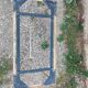 Antique vintage coffee table with marble top