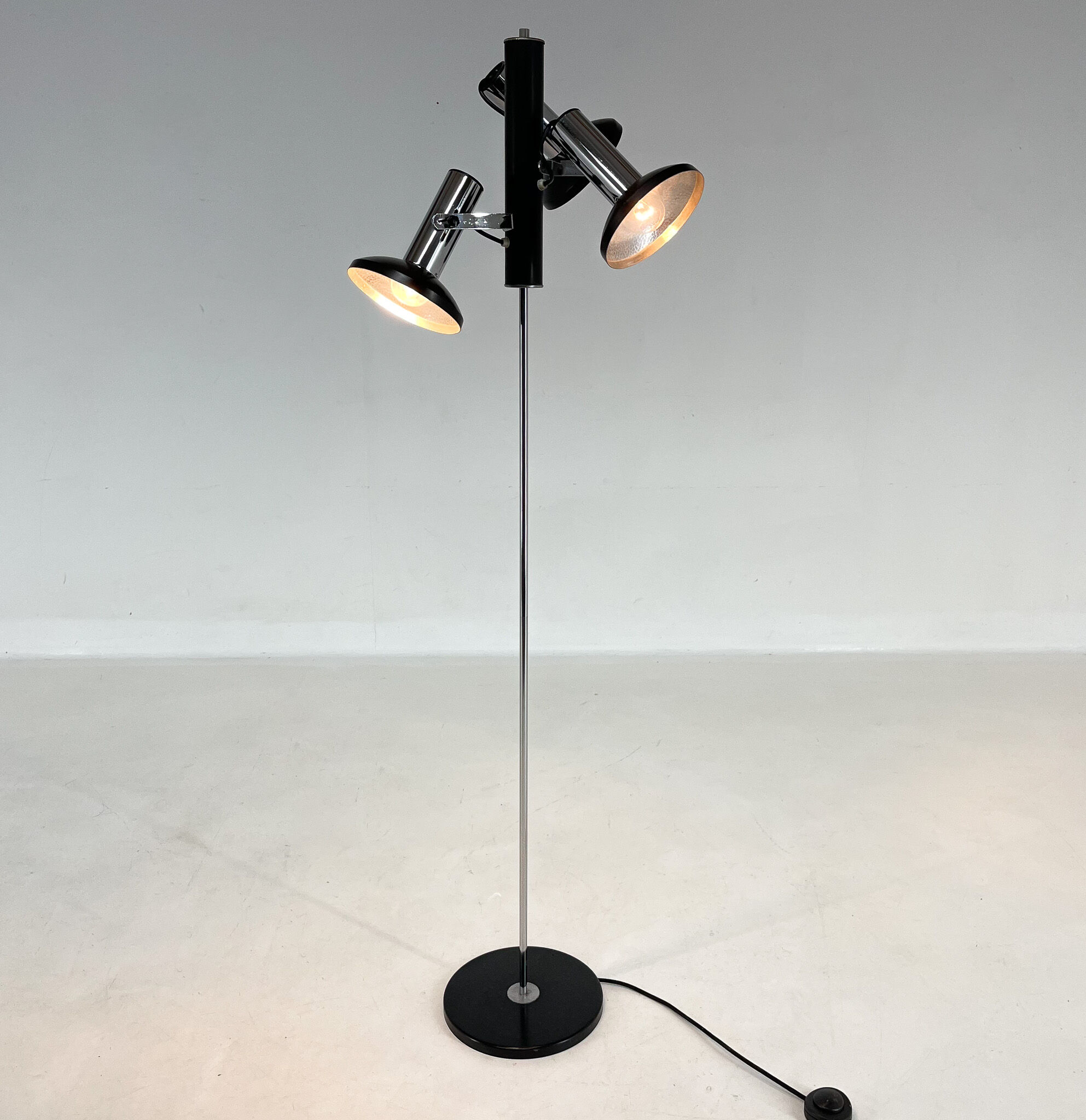 1960's Chrome 3 Spot Floor Lamp, Italy