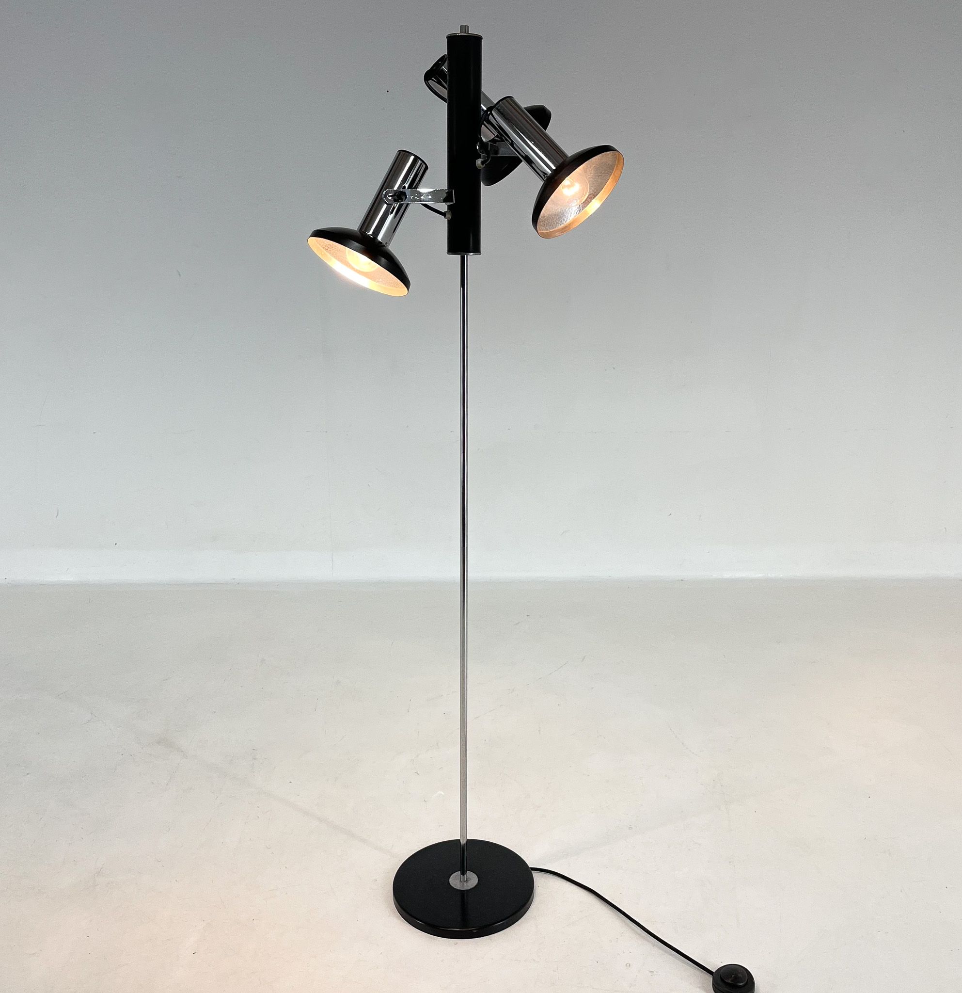 1960's Chrome 3 Spot Floor Lamp, Italy