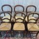 Set of 6 Louis Philippe straw chairs