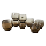 Set of 8 luminarc Shell smoked glasses
