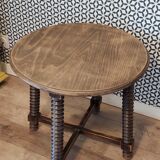 Side table turned wooden legs