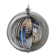 Suspension lune en aluminium chromé Space Age, lampe à lamelles Verner Panton
