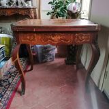 Table de jeux en marqueterie style Louis XV