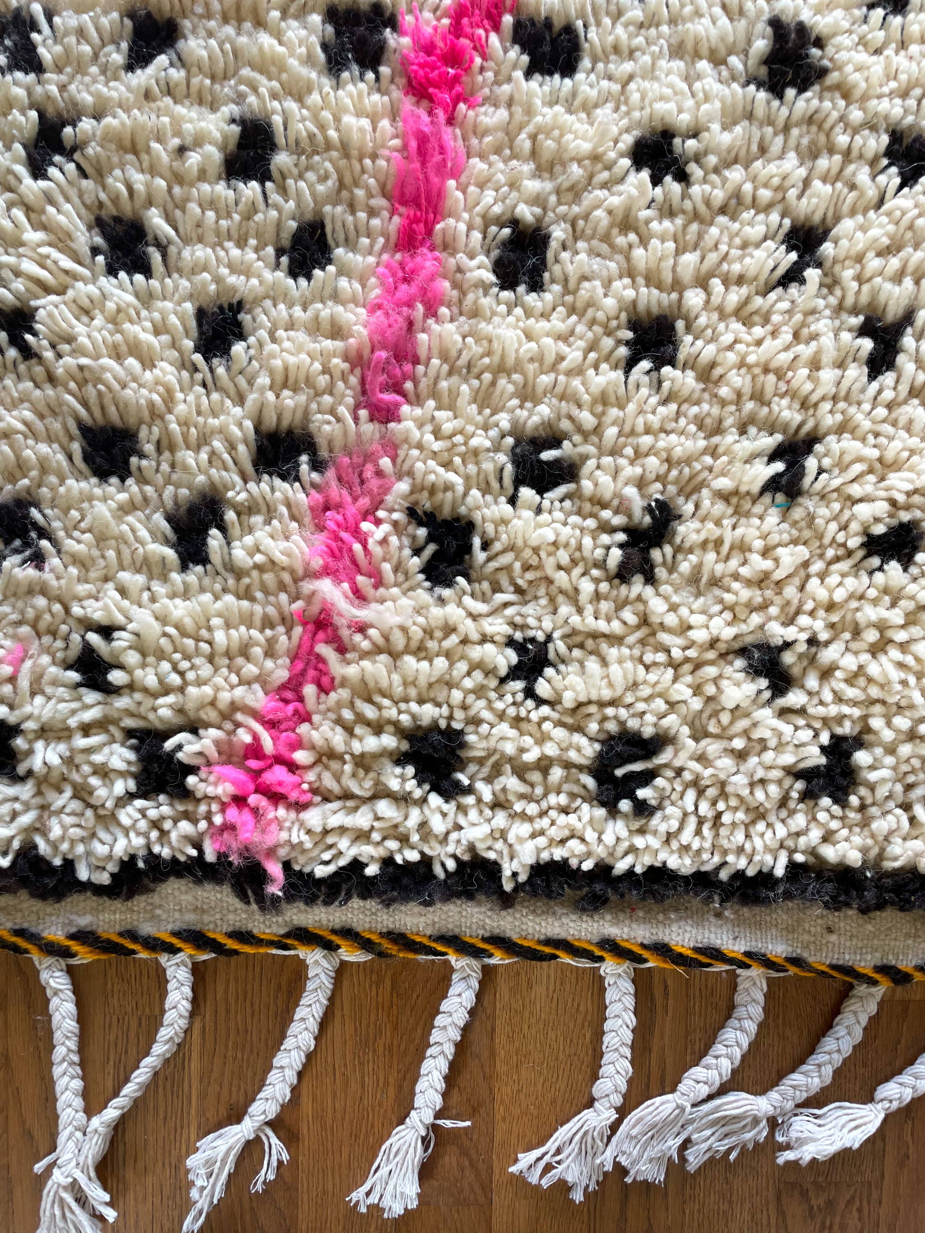 White azilal berber carpet with new neon colored patterns 300 X 200 cm