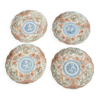 4 Imari porcelain plates
