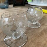 2 Baccarat “Fontenay” crystal liqueur glasses