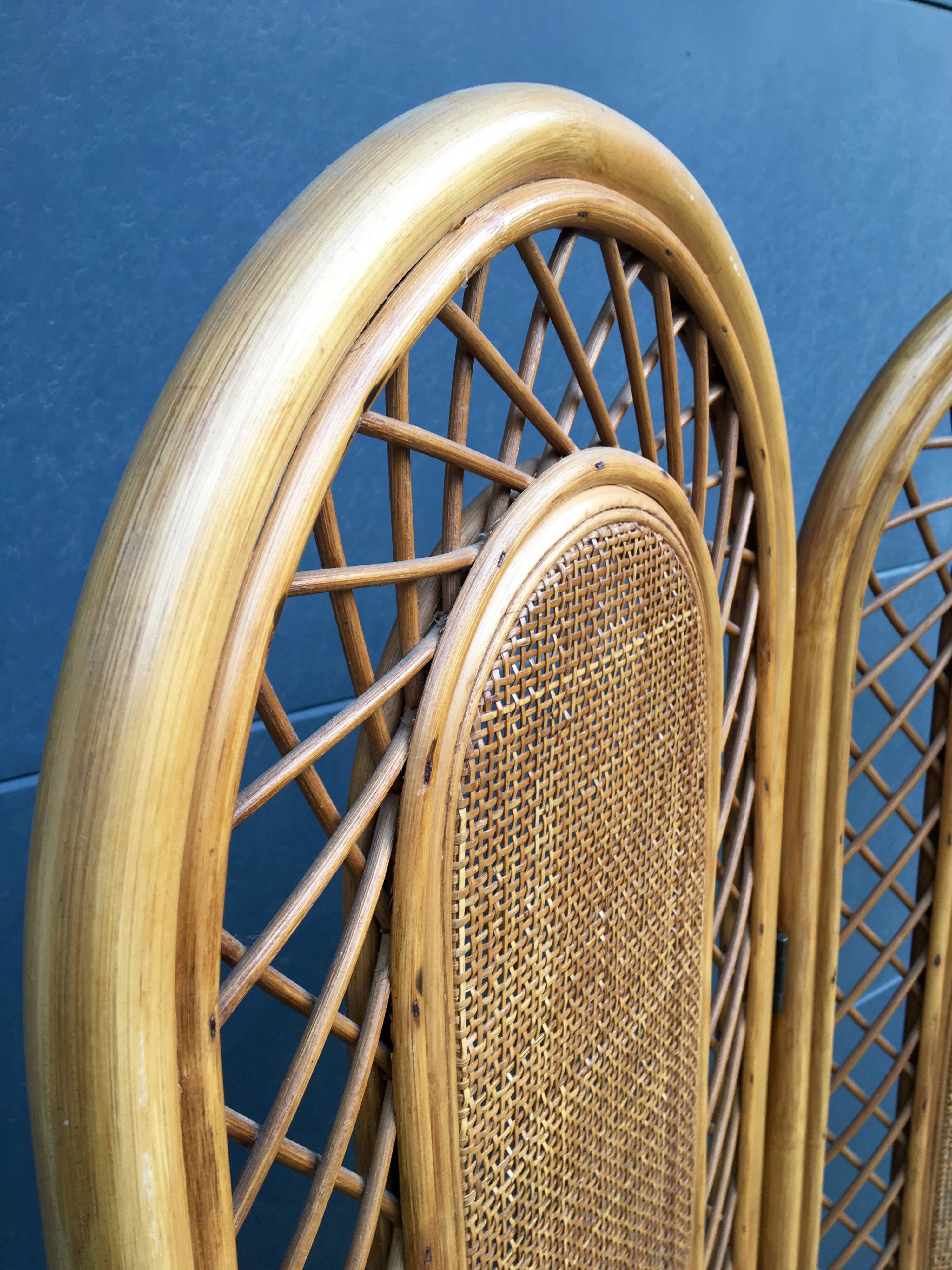 Wicker and rattan screen