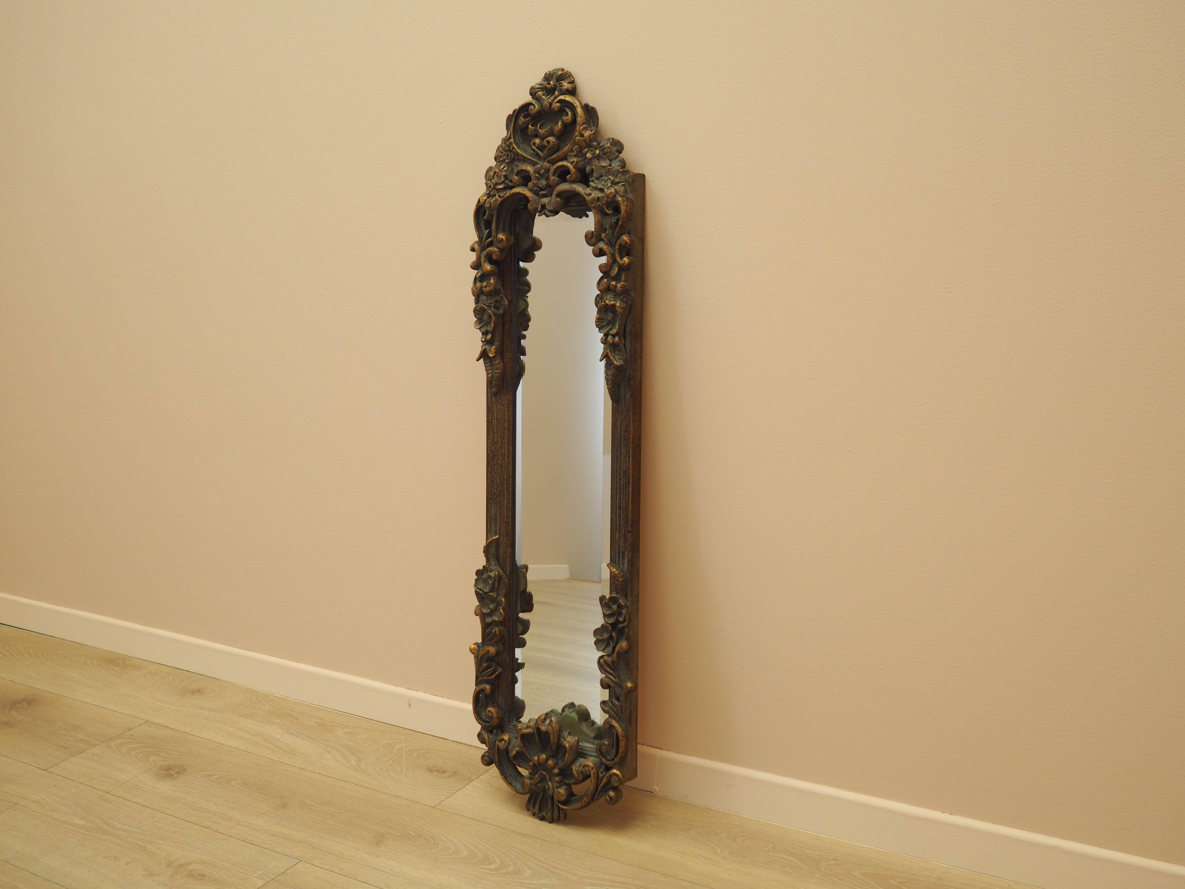 Mirror in a wooden frame, Italian design, 1960s, manufactured in Italy
