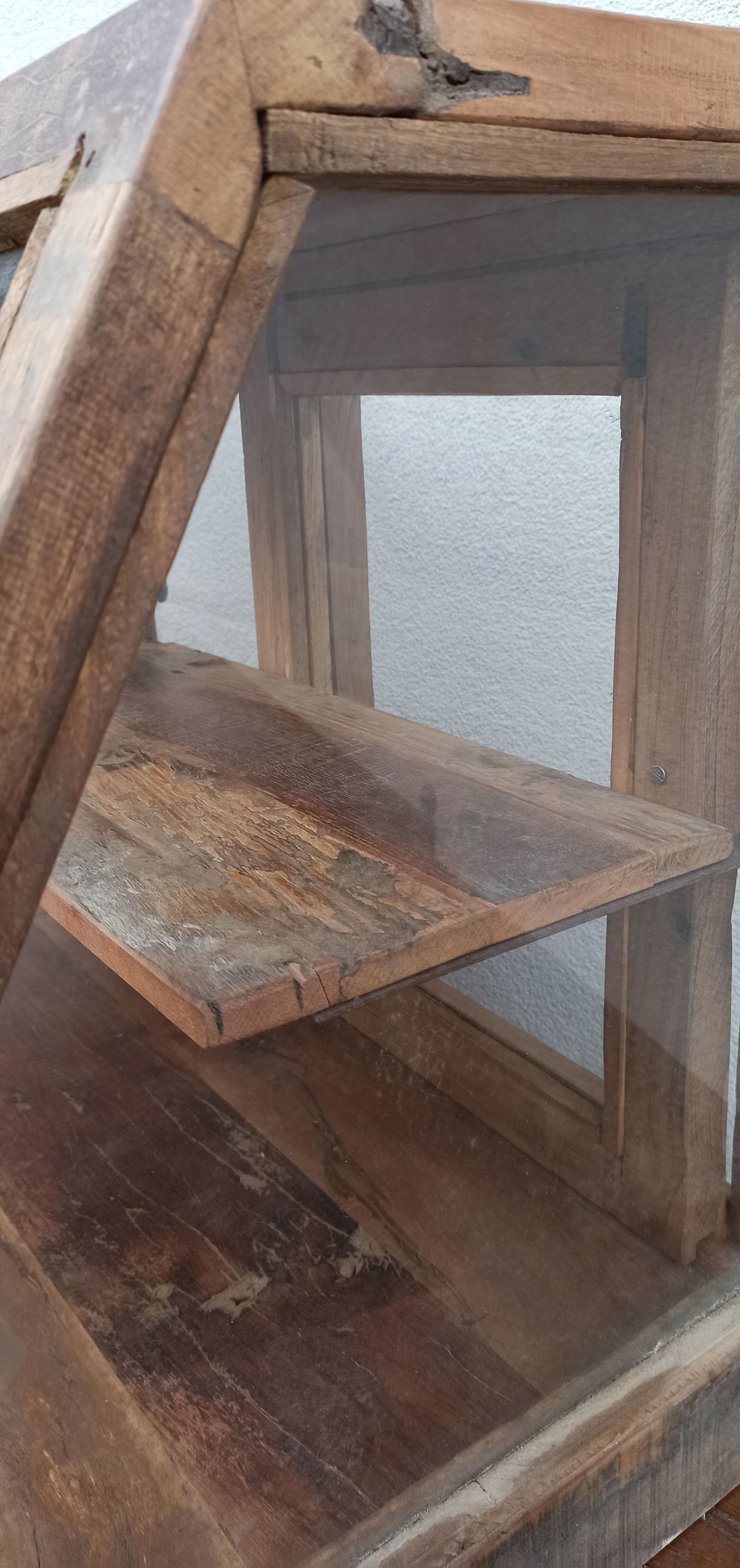 Antique wooden showcase