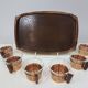 Set of glasses with a tray, Schott Mainz, Jenaer Glas, Germany, 1960s.