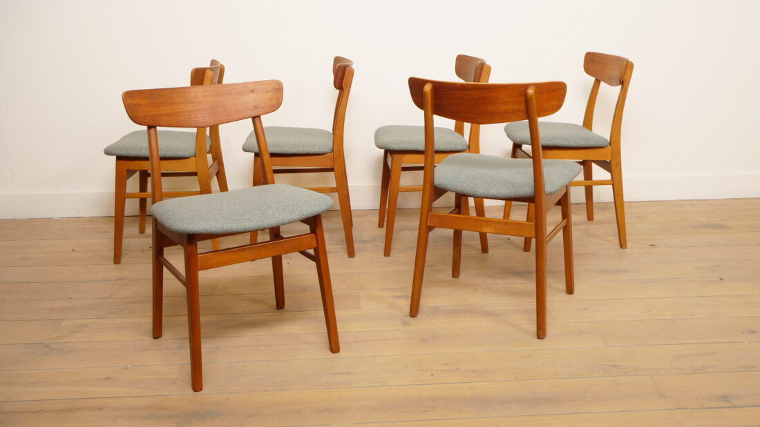 6 x dining chair | Farstrup | Model 210 | Reupholstered