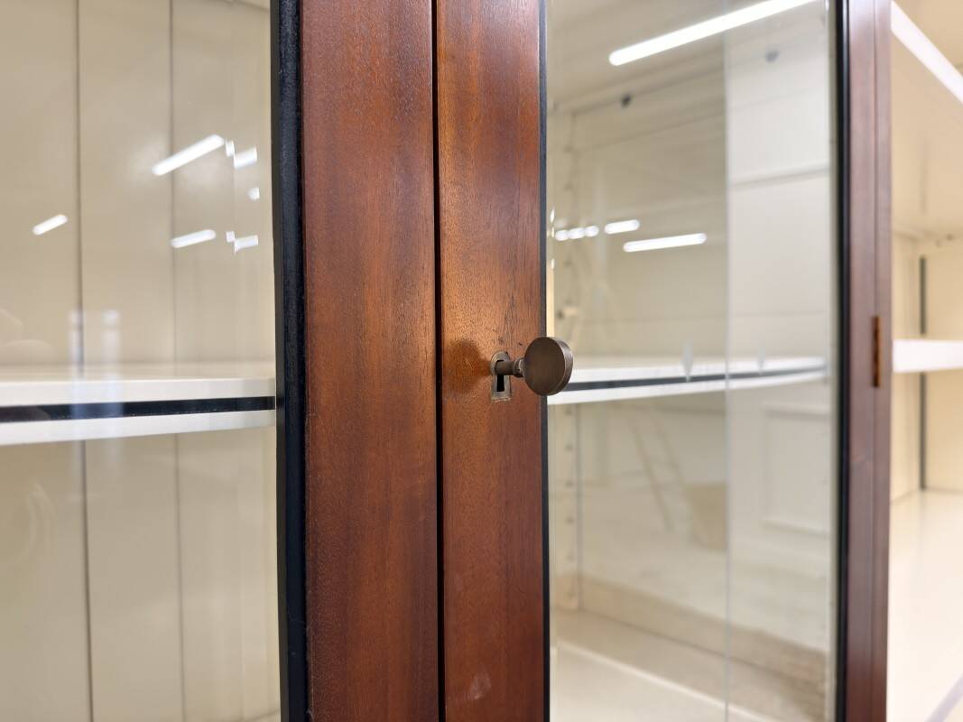 Large Classic English Art Deco Bookcase Library Cabinet