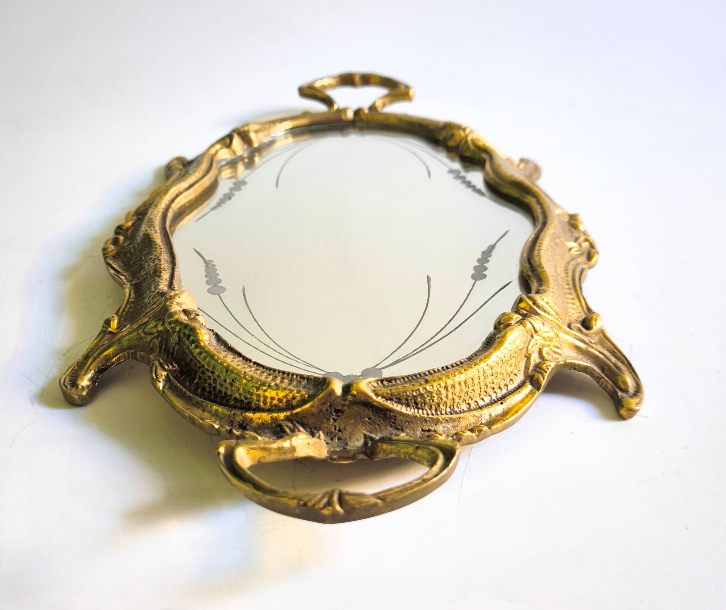 French bronze tray in Louis XV style with design