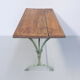 Art nouveau bistro table with cast iron frame