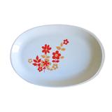 Sovirel oval orange flower pattern dish